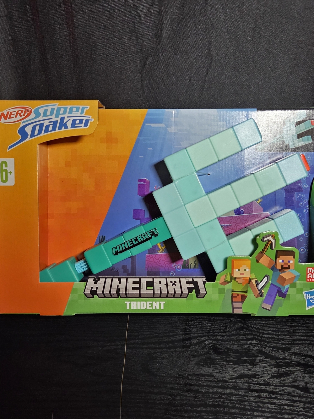 NERF Super Soaker Minecraft Trident - Aqua